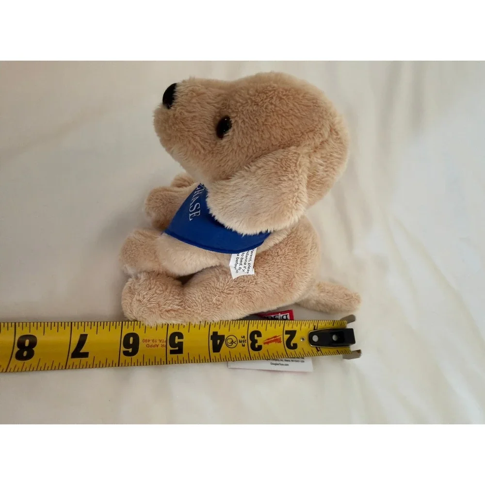 Douglas Cuddle Toys Chase Border Collie Plush Dog Tan Blue Bandana NWT